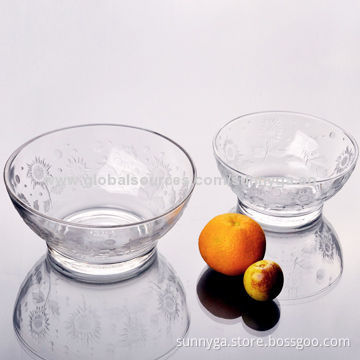 Tempered Glass Bowls, Available in Two Sizes with 878.5mL Big Capacity